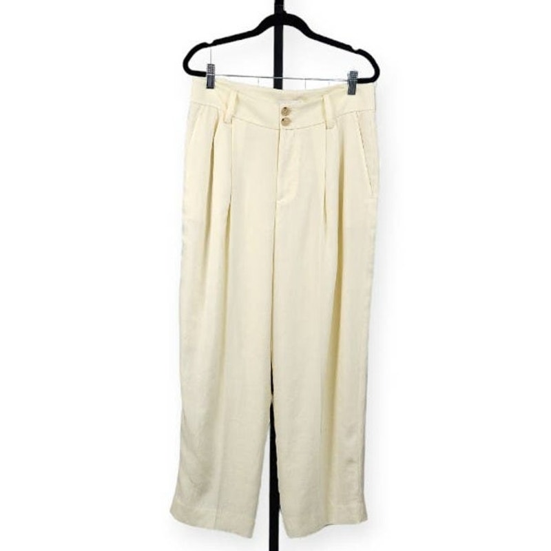 Vince Trouser Pants Wide Leg Ankle Length Pleated High Waist Women's Size 8 New